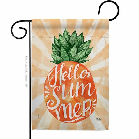 CUADRILATERO Summer Pineapple Food Fruit 13 x 18.5 in. Double-Sided Decorative Vertical Garden Flags for CU4082293